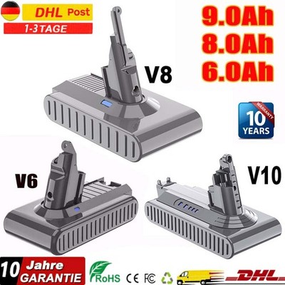 Für Dyson V6 V8 V10 9.0Ah ErsatzAkku SV11 Motorhead Animal Pro Trigger Akku DHL