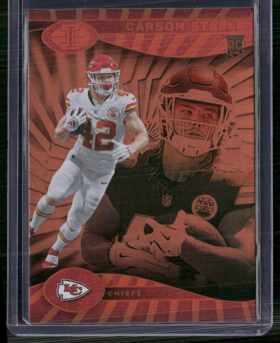 2024 Panini Illusions #44 Carson Steele Orange Trophy Collection