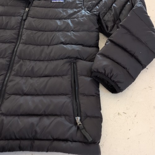 Patagonia Kids Youth Large Sz 12 Black Down Puffer Coat Jacket - Picture 3 of 14