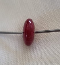 Trollbeads Bead rote Jade LAA 925S Rarität Topzustand