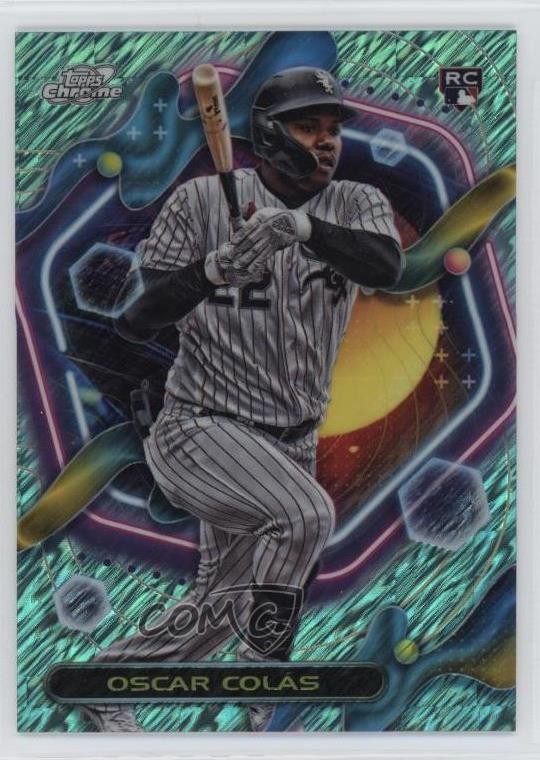 2023 Topps Cosmic Chrome Aqua Equinox Refractor /199 Oscar Colas Colás #104 0u17