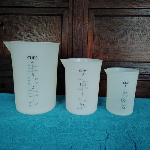 3 Piece Silicone Liquid Measuring Cup Set | Soapmaking, Crafts | 1, 2 & 4 Cup
