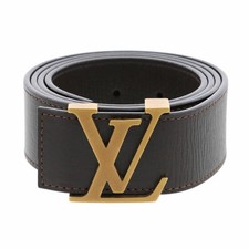 LOUIS VUITTON Suntulle Initial Belt M6902 Leather Brown DDU