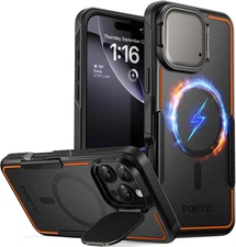 Neon Case Compatible with Iphone 16 Pro, [Built-In Camera Cover Kickstand] [Comp