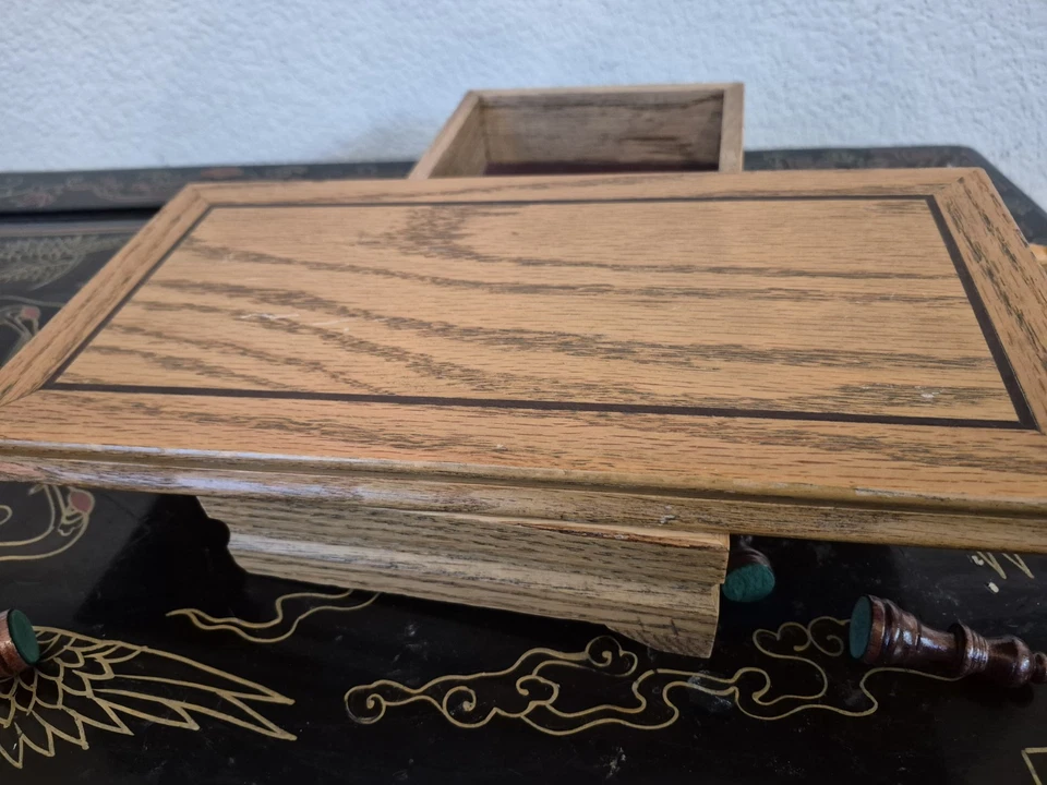 Wood Carved Portable Staunton Chess Set 3" King 12" Fold Out Storage Board Box! - Image 4 of 4