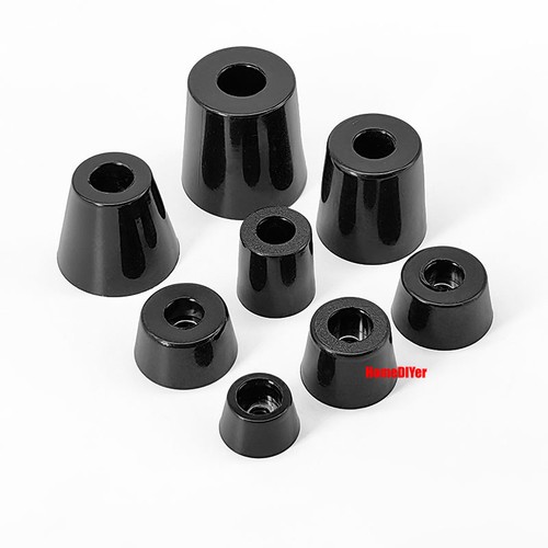Black Rubber Feet Pads With Washers Rubber Bumpers Anti-Vibration Foot Damping - Picture 13 of 73