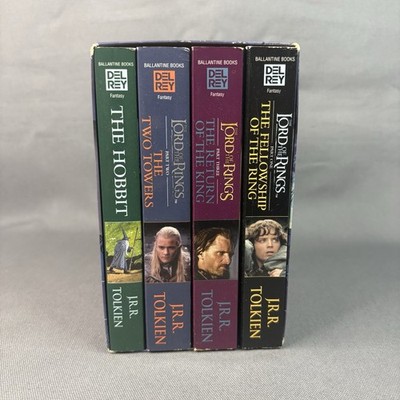 J.R.R. Tolkien The Lord of the Rings & The Hobbit 4-Book Paperback Set Bundle