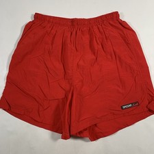 VTG 90s Speedo Mens Large Swim Shorts Trunks Red Mesh Lined Pockets