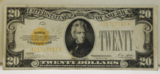 1928 US $20 Gold Certificate A01717797A VF