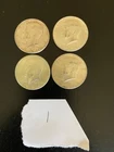 lot 4 50c ungraded 1964 Kennedy half 90% silver