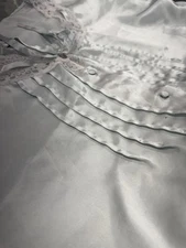 Vintage Val Mode Lingerie Silky Lace Nightgown Size Medium Light Blue