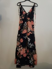 NWT Reformation Jaden Floral Print Tiered Midi Dress In Vivette SZ 12 