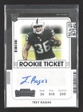 2021 Panini Contenders Rookie Ticket Trey Ragas #286 auto RC