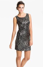 JS Boutique Sleeveless Black and Silver Sequin Dress Size 6 NWT - Nordstrom