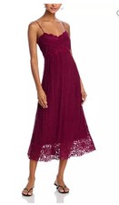 NWT Farm Rio Mixed Lace Garden Midi Maxi Floral Tiered Cotton Dress Size Large