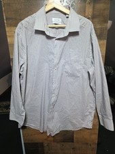 Calvin Klein Men's Dress Shirt Regular Fit wrinkle free, Navy, 17.5 in 32-33