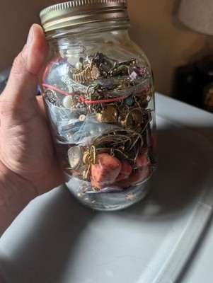 Mystery Jewelry Jar!! Vintage To Now, Includes Some Sterling Silver!! 2