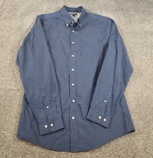 Eddie Bauer Classic Fit Men's Shirt Size TL Wrinkle Free Blue Check Button
