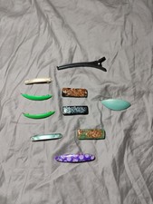 Vintage Plastic Hair Comb Lot 60s 70s 80s 90s Ornate Floral Metal Pearl Side