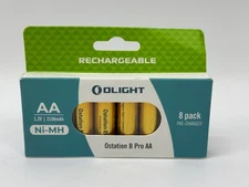 Olight B Pro AA Rechargeable Ni-MH Batteries 8pcs/box, 2100mAh/pc High Capacity