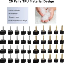High Heels Tips Replacement Shoes Repair Caps, 20 Pairs Shoe Heel Repair, U S...