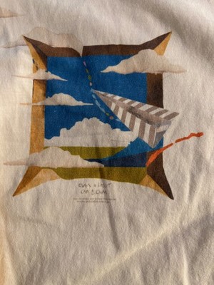 Paper planes new no tags Mint white cotton  L  t shirt  studio wardrobe auction