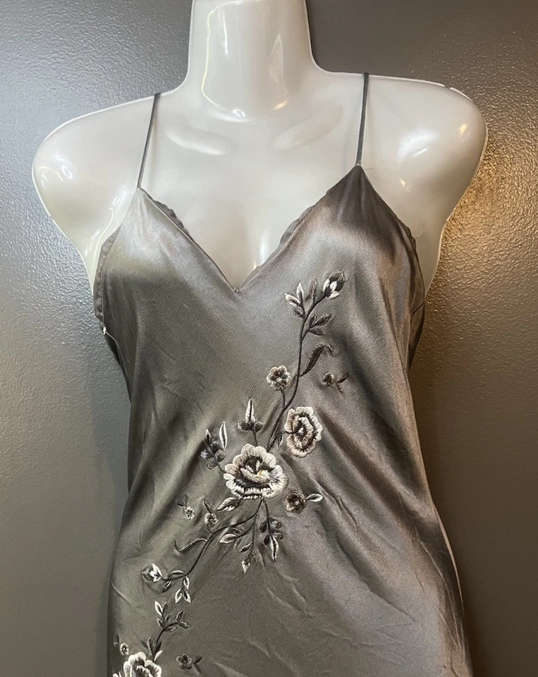 Maxi Vestido Formal Vintage Dave & Johnny Floral Bordado Correa Cruzada Talla 8 Foto 3 de 4