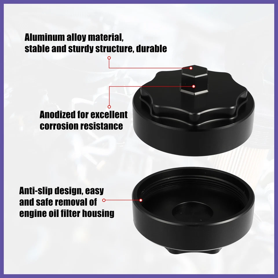 Cubierta de tapa de carcasa de filtro de combustible para Dodge para Ram 2500 3500 10-20 negra Foto 3 de 4