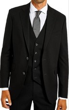 Kenneth Cole Mens Techni-Cole Black Suit Jacket Blazer 42 R NEW CLOO1-FPZ0002