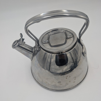 All-Clad Stainless Steel Stove Top Tea Kettle Induction Compatible 2 Qt Silver