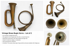Bugle - Civil War Era - Solid Brass/Copper - Military Cavalry Horn - Mouthpiece