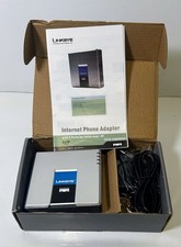 VOIP Gateway 2 Ports SIP V2 Protocol Internet Phone Adapter with Network Cabl...