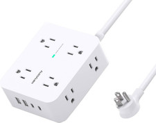 Power Strips with Surge Protection - 8 Widely Outlets with 4 USB Ports 2 USB C
