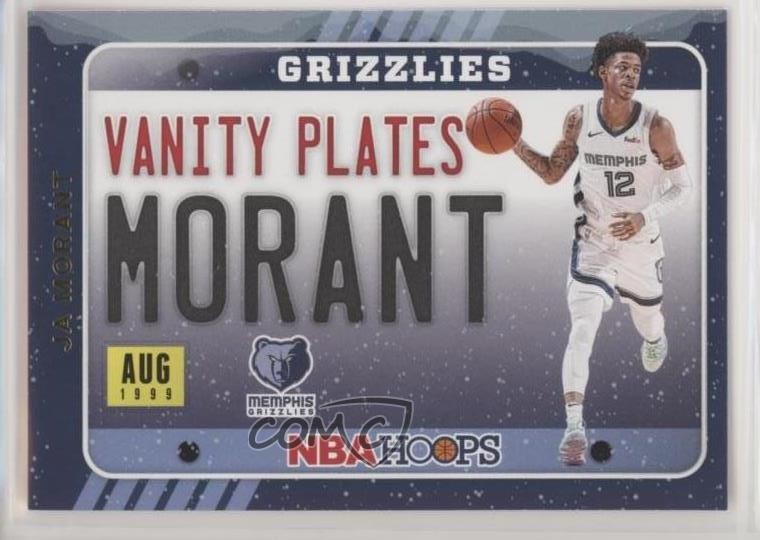 2020-21 Panini NBA Hoops Vanity Plates Winter Ja Morant #2 o7m