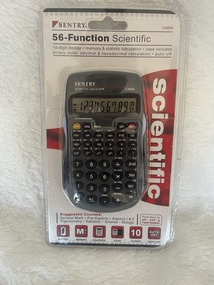 Sentry 56-Function Scientific Calculator, Black (CA656) - Factory Sealed 