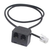 RJ9 Telephone Training Adapter Y Splitter Headset Extension 1 Male 2 Female