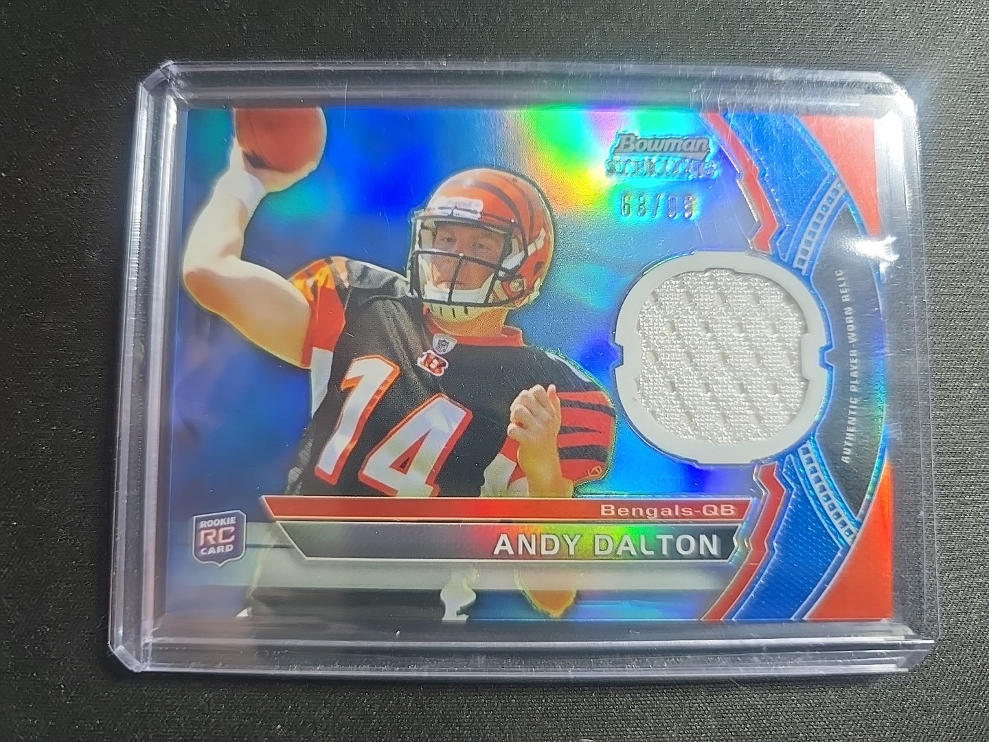 Andy Dalton Bowman Sterling Relic #BSRAD Blue Refractor