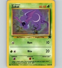 Pokemon TCG Zubat Unlimited Common Team Rocket 70/82 LP