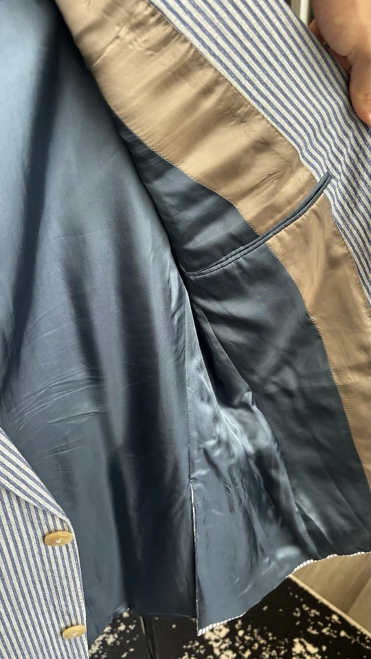 Blazer Gucci Hombre Azul Marino Dos Botones (97% Algodón) 52R Foto 3 de 4