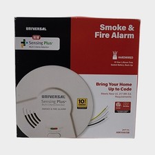 Universal Sensing Plus Multi Criteria Hardwired Smoke  Fire Alarm w/ 10 Year Ba