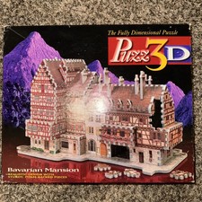 Bavarian Mansion Puzzle Puzz3D 418 Pieces 1994 Edition. Gently Used Complete