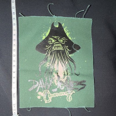 Pirates of the Caribbean Davy Jones Canvas Back Patch Disney Licensed Vintage