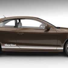 2x Seitenstreifen Auto Aufkleber Dekor Streifen Rennstreifen Wunschtext  #1155