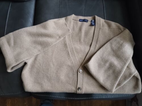 GRANT THOMAS Woolmark Pure Wool Button Front Cardigan Sweater Size XL Vintage - Picture 1 of 5