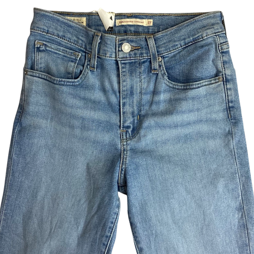 NEW WITH TAGS LEVIS BIG E 724 HIGH RISE STRAIGHT STRETCH DENIM JEANS 27W 32L - Picture 3 of 5