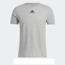 adidas Men's T-shirt Amplifier Graphic Logo Short Sleeve Tee Top Heather Grey