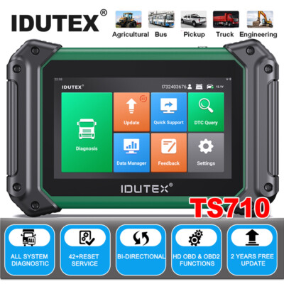 IDUTEX TS710 Heavy Duty Truck Diesel Diagnostic Scanner DPF Regen Bi-Directional