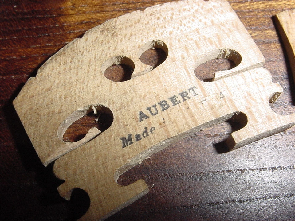 DOS PUENTES VIOLÍN VINTAGE S AUBERT Y REX USADOS Y ENVEJECIDOS 4/4 Foto 4 de 4