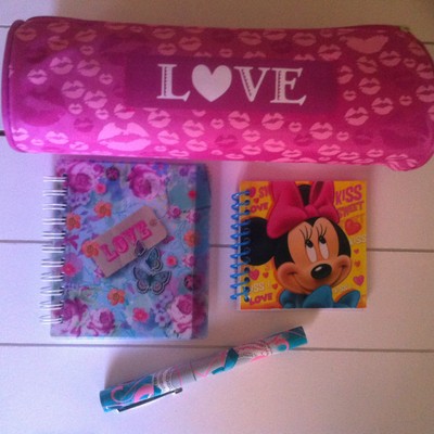  Federmäppchen Minnie Mouse Notizblock Stift Geburtstag Geschenk 