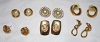 Lot Vtg Pierced Costume Jewelry Earrings 6 Pairs Signed LCI Monet Stud Dangle